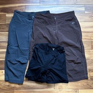 SheBeest Padded Cycling Capri Set Brown and Gray Size Medium